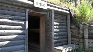 Wartime Dugout Sodanaikainen jäljitelmä korsu Parola tank museum in Finland