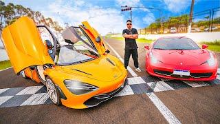 RACHA ENTRE MEU NOVO CARRO VS MINHA FERRARI 458 ITALIA !