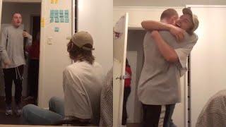Guy Flies All The Way Home Just To Surprise His Best Friend