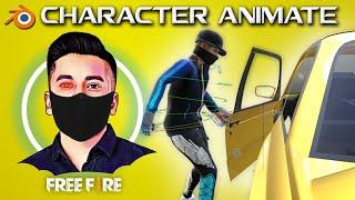 How To Animate Any Character In Blender | Animate Free Fire 3D Character | Car Door Open In Blender