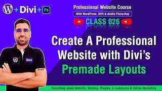 How To Create A Professional Website with Divi's Premade Layout #Divi #WordPress
