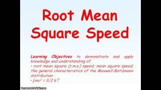 Thermal 03b - Root Mean Square Speed