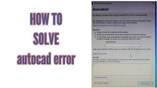 Fatal error in autocad #how to solve it unexpectedly #autocad error