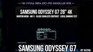 Samsung Odyssey G7 28" 4k G70A First Impressions Pre-Review Monitor Menu, XBOX Gaming, Local Dimming