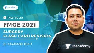 FMGE 2021 | Flash Card Revision | Surgery | Dr Saurabh Dixit