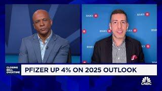 Pfizer climbs 4% on 2025 outlook