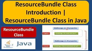 ResourceBundle Class Introduction | ResourceBundle Class in Java