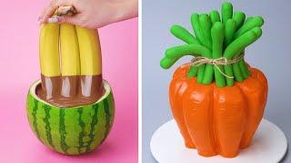 Realistic 3D Fondant Fruit Cake Decorating You'll Love | Perfect Cake Tutorials | Yummy Cookies