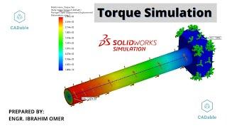 SOLIDWORKS Torque Simulation | Shaft Analysis Solidworks | 3 Simulation Studies | Torque Simulation