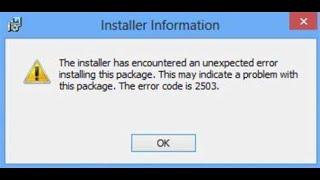 How to fix error code 2503 and 2502 in windows 10 @findmysolution #msoffice