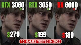 RTX 3060 vs RTX 3050 vs RX 6600 Gaming Test (1080P Benchmarks)