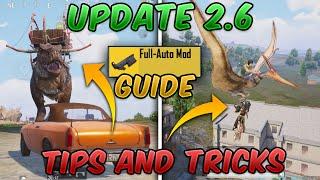 2.6 Update Tips and Tricks DinoGround (PUBG Mobile & BGMI) Dinosaur T-Rex Guide, Full Auto M16A4