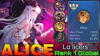 5,500+ Matches Alice with 81% Win Rate - Top 1 Global by Lα licers. - Mobile Legends