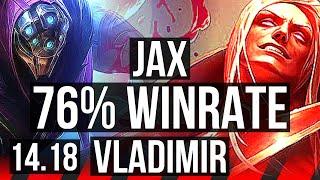 JAX vs VLADIMIR (TOP) | 76% winrate, 6/2/9 | EUW Master | 14.18