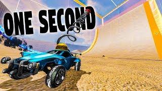 ROCKET LEAGUE HALF PIPE MAP WITH ONE SECOND RUMBLE IS CRAZY FUN!