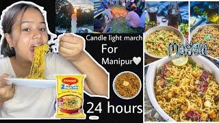 24 hours MAGGIE Challenge |+Candle light march for MANIPUR