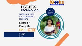 i geeks | internship training program for engineering students, M Tech.