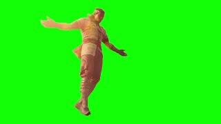 Mortal Kombat 1 Liu Kang descending from the heavens green screen