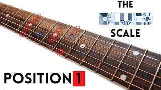 The BLUES SCALE Position 1 | ALL Blues Scale Positions for Guitar