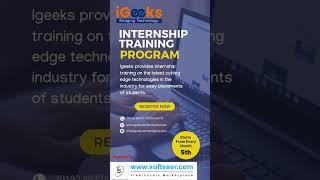 iGeeks Internship #job #careeroriented #embedded_systems #machinelearning #joboriented