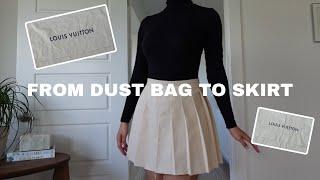 SEW WITH ME | Flipping dust bags into a skirt