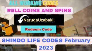 ROBLOX SHINDO LIFE CODES February 2023