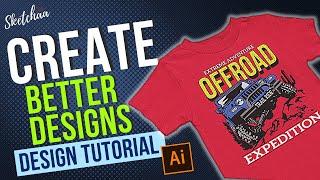 T-shirt design illustrator tutorial | Level Up Your Design Skills