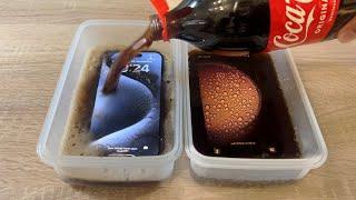 iPhone 15 Pro Max vs Samsung Galaxy S23 Ultra   Coca Cola FREEZE Test!