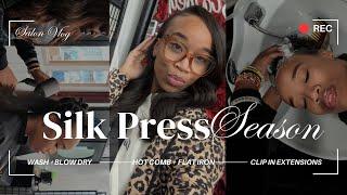 Hair Appt. - It's Silk Press Season// Natural Hair + Confidence Rant Vlog