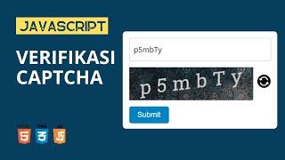 Cara Membuat Captcha dengan HTML CSS & JavaScript | cara membuat kode captcha