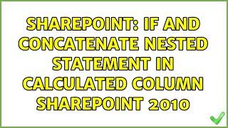 Sharepoint: IF AND CONCATENATE Nested Statement in Calculated Column SharePoint 2010