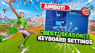 BEST Keyboard & Mouse + Controller Settings for INSANE AIM + FAST EDITS Fortnite Season 3! 