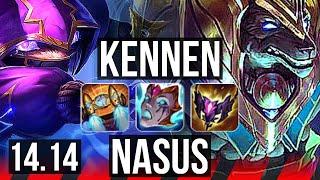 KENNEN vs NASUS (TOP) | Rank 1 Kennen, Dominating, Rank 28 | BR Challenger | 14.14