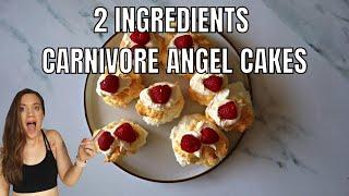 2 INGREDIENTS CARNIVORE ANGEL CAKES! Fast & easy high protein carnivore angel cakes.