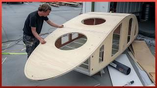 Man Builds Amazing DIY TRAILER CAMPER CARAVAN | Start to Finish by @christiangreen612