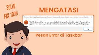 Cara mengatasi This file does not have an app associated with it for performing this action