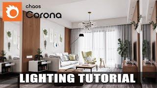 Interior Lighting Corona Sun 3DS MAX
