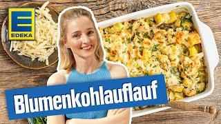 Einfacher Blumenkohlauflauf | Ofen Rezept mit Kartoffeln