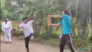 wood breaking 540 bolly kick//SahilGurung