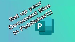 How to set up document size in publisher