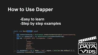How to use Dapper in DotNet  [Dotnet 7] [C#]