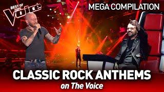 Classic ROCK ANTHEMS  on The Voice | Mega Compilation