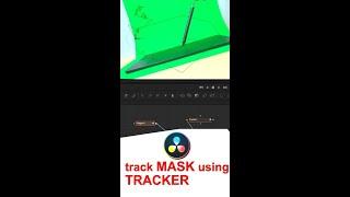 track MASK using Tracker in Fusion | DaVinci Resolve. #shorts #tutorial