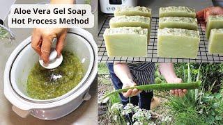 Homemade Aloe Vera Gel Soap Using the Hot Process Method