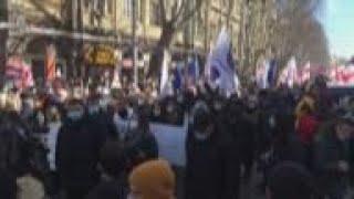 Large demo in Georgia over opposition leader arrest