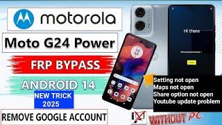  Motorola Moto G24 Ftp Bypass Android 14All Motorola Frp unlock Solution-2025 / Shere Not Work 