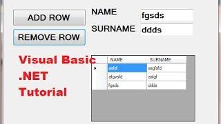 Visual Basic .NET Tutorial 45 - How To Use DataGridView (Remove rows)