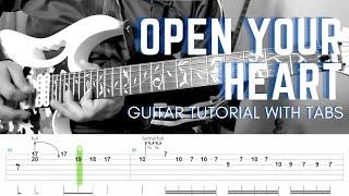 Open Your Heart - Europe | Guitar Tutorial With Tabs