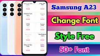 how to change font style in samsung a23 | samsung a23 font style change