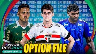 BRASILEIRÃO TEMPORADA 2025 100% ATUALIZADO - PES 2021 - OPTION FILE PS4, PS5 e PC 